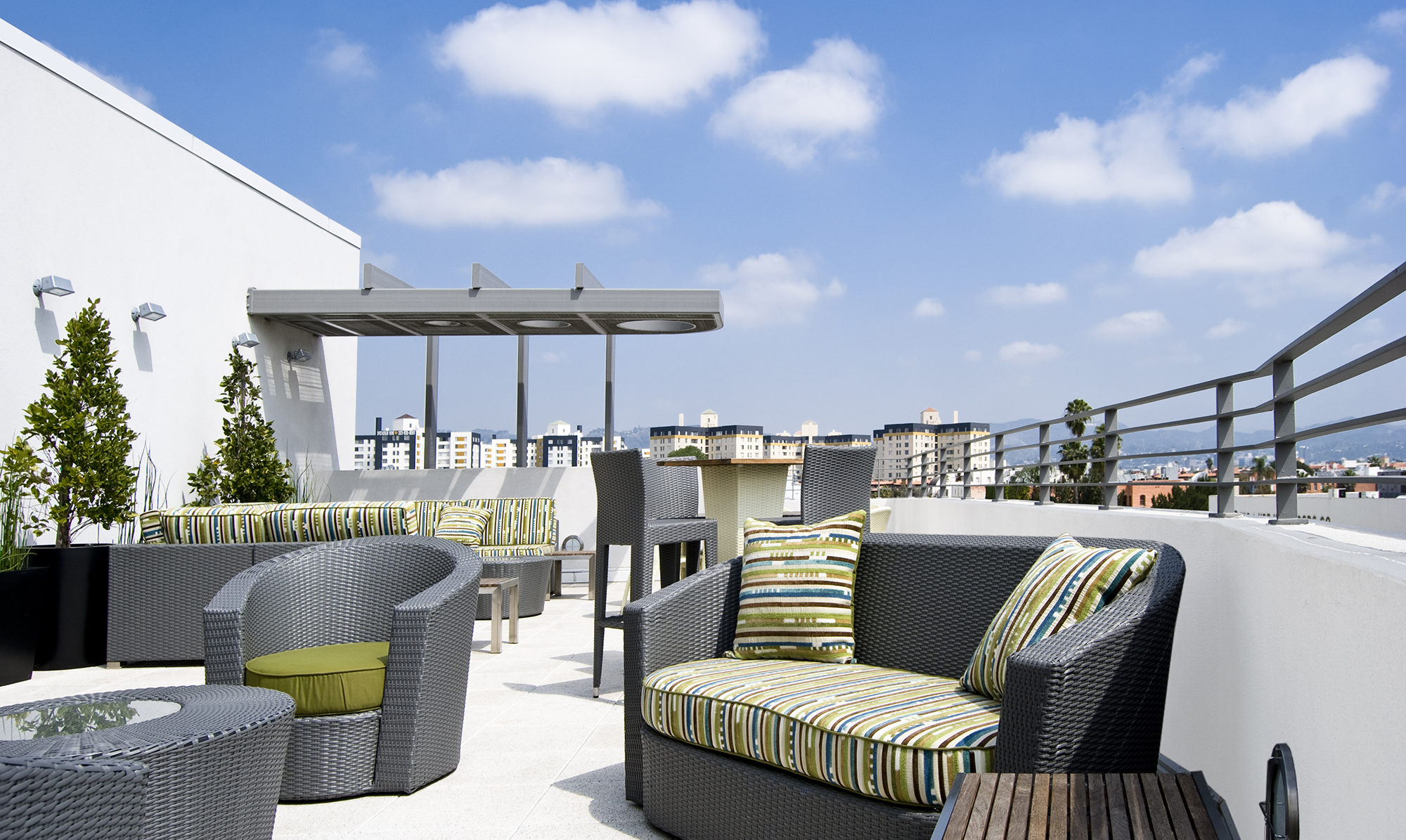 Sky deck with lounging areas